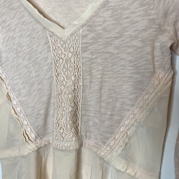 Meadow Rue Anthropologie Pink Chiffon Malia Peplum Top Size XS - Picture 4 of 6